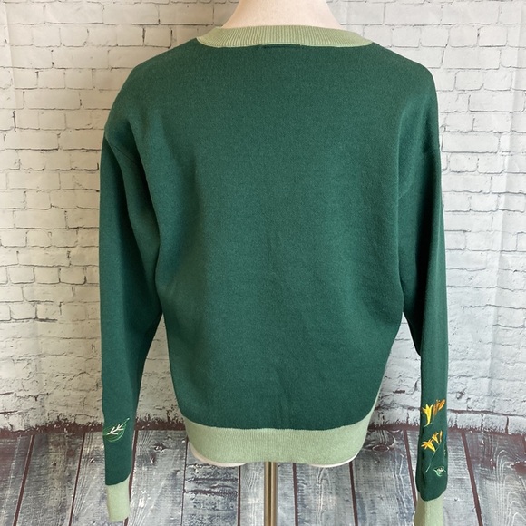 Box Lunch Harry Potter Dolby is free floral sweater cardigan jumper Sz M Fall - Picture 12 of 16